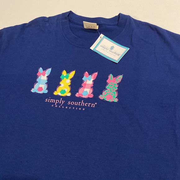 Simply Southern Large Easter Vibes Cotton Graphic Tee Shirt New D31 - Picture 11 of 13